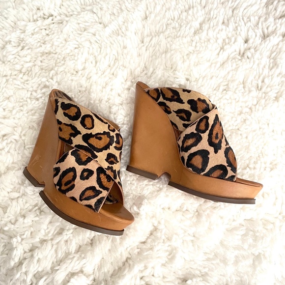 Sam Edelman Shoes - Sam Edelman Leopard Platform Slides